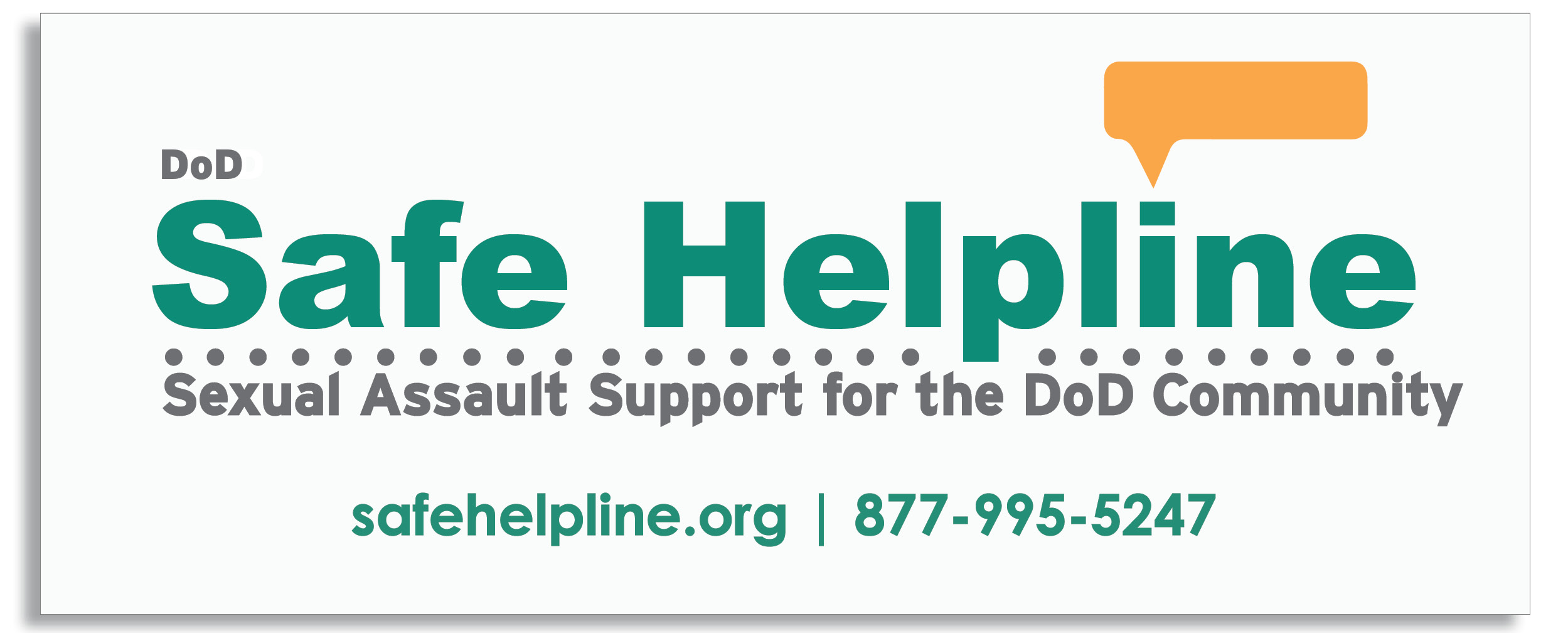 A graphic representing the Safe Helpline phone number, pease call 877-995-5247.