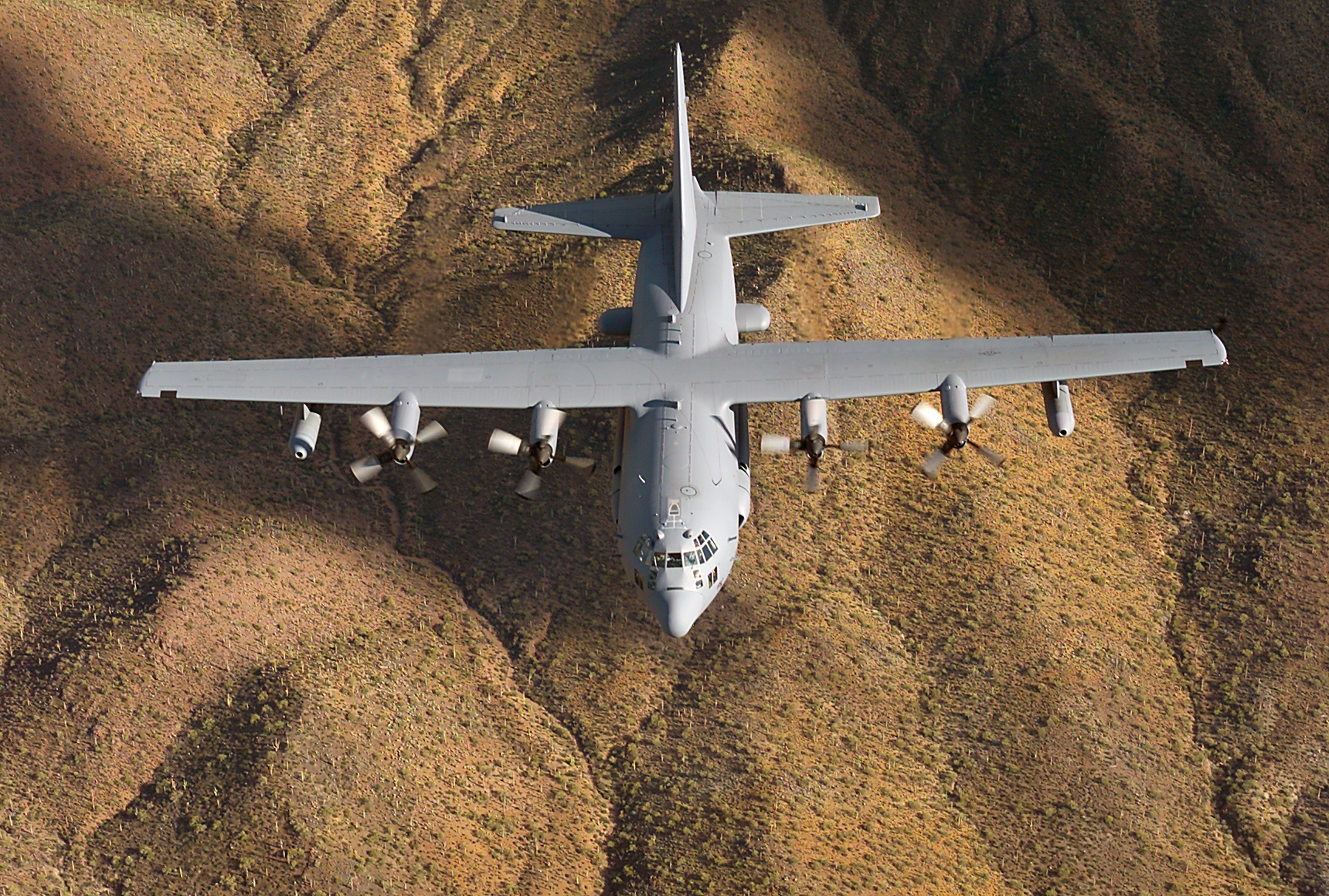 An image of an EC-130H Compass Call aircraft stationed at Davis-Monthan AFB.